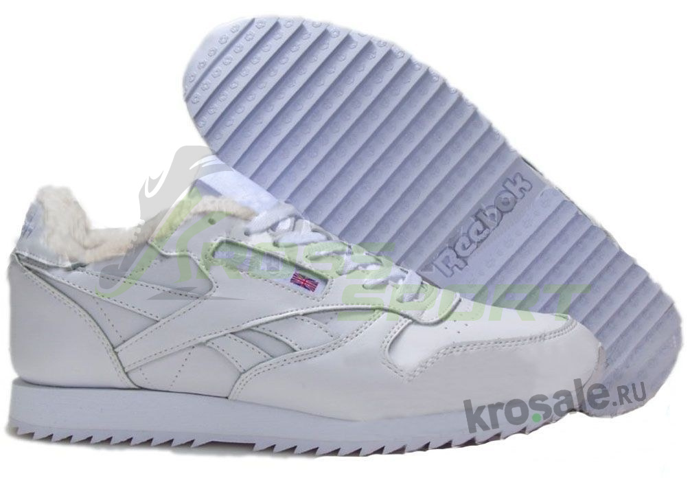 Reebok Classic Leather с мехом All White