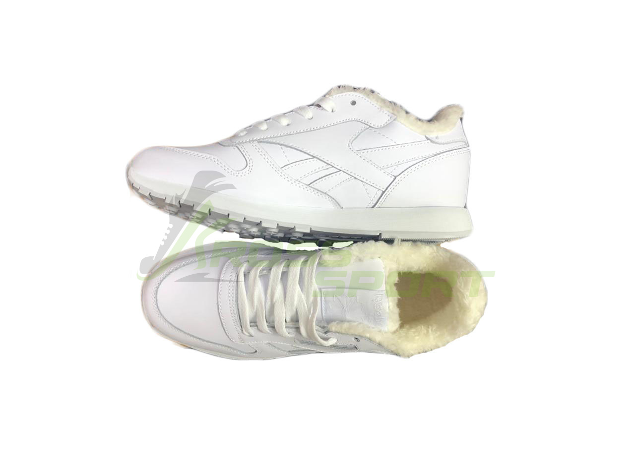 Reebok Classic Leather с мехом All White