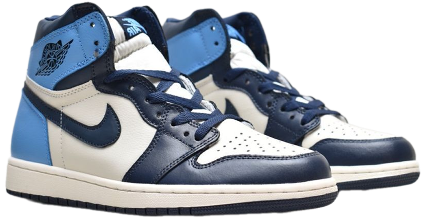 Nike Air Jordan 1 Mid White/Black/Blue зимние